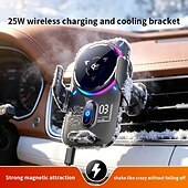 preiswerte Fahrzeughalter-Qi2 25W kabelloses Autoladegerät mit Halbleiterkühlung, magnetischer Schnellkühl-Handyhalterung, automatischer Klemmung und RGB-Beleuchtung, kompatibel mit iPhone 17/16/15/14, Samsung S26 und Android