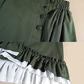 halpa Asusteet-Setti Retro / vintage Renessanssi Cottagecore Epäsymmetrinen Nilkkapituinen Hameet Pusero / hame Pitkähihainen Lempeä nainen Naamiaispuku Naisten Fantasia Karnevaali Juhla Renessanssin messut Aikuiset