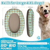 abordables Juguetes de verano-Flotador inflable para perros grandes, apto para mascotas que pesen entre 65 y 180 libras, diseñado para usar en piscinas, sin batería.