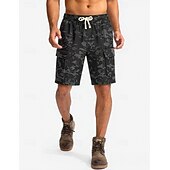 cheap Holiday-Men's Lightweight Cargo Shorts Comfort Waist Tactical Cargo Shorts Casual Shorts Drawstring Elastic Waist Multi Pocket Camouflage Quick Dry Knee Length Casual Outdoor Streetwear Fashion Streetwear