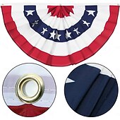  Wimpelkette zum 250. Jahrestag der amerikanischen Flagge für den Außenbereich, gefaltete USA-Fächerflagge 1,5 x 3/3 x 6 Fuß, amerikanische Wimpelketten für patriotische Außendekorationen, Dekorationen zum Präsidententag, rot-weiß-blaue Wimpelkette (3er-/6