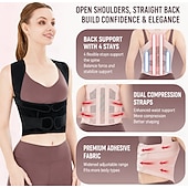 cheap Braces &amp; Supports-Posture Corrector for Women, Full Back Support Brace for Humpback Correction, Adjustable Shoulder Straightener for Neck, Back &amp; Shoulder Pain Relief, Breathable Mesh Design