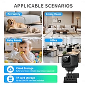 voordelige IP-netwerkcamera's voor binnen-1080p mini beveiligingscamera wifi draadloze binnencamera voor thuis, huisdieren en baby's met app voor weergave op afstand, nachtzicht, bewegingsdetectie, kleine nanny bewakingscamera, kleine