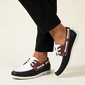 tanie Casualowe buty na sznurówki-klasyczne męskie buty żeglarskie, sznurowane, codzienne buty pokładowe do jazdy samochodem, podróży, na plażę, na wakacje i na co dzień