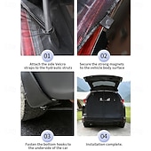 voordelige Voertuigservice-Magnetisch muggennet voor de kofferbak van de auto, geschikt voor zomerkamperen en picknicken, geventileerd anti-muggenscherm voor autoritten, universeel net voor de kofferbak van een SUV, muggennet