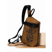  Men's Lightweight Sling Bag, Nautical Print Crossbody Chest Bag with Adjustable Strap, Travel Shoulder Bag for Outdoor Walking and Vacation