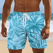 economico Piante e Fiori Tropicali-Per uomo Albero di Cocco Piante Tropicali Costumi da bagno Costumi da bagno Pantaloncini da bagno Pantaloncini da Surf Misura del girovita medio Hawaiano Vacanza al Mare Tasche Laterali fodera in