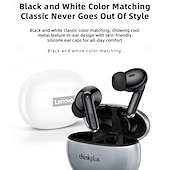 levne TWS Pravá bezdrátová sluchátka-Bezdrátová sluchátka Lenovo ThinkPlus, Bluetooth 5.3 sluchátka s potlačením hluku, HiFi stereo TWS sluchátka do uší s mikrofonem, nabíjecí pouzdro, sportovní sluchátka do uší pro iPhone a Android,