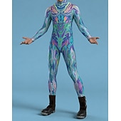 お買い得  男性用コスチューム-カーニバルコスチューム フルボディスーツ 柄全身タイツ コスプレ衣装 ボディスーツ プリント セクシーコスチューム ハロウィーン 男性用 女性用 男の子 コスチューム のために パーティー 性能 マスカレード 子供用 成人