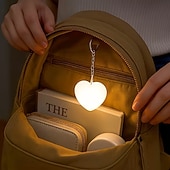 cheap Mood Lighting-LED Purse Light Heart Shape Keychain, Portable Automatic Sensor &amp; Touch Control Handbag Light for Women Girls, Backpack Light Charm Decoration, Find Items in Dark Bag Easily, Small Heart Gift Idea