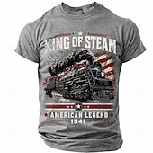 voordelige Patriottisch T-shirt voor veteranen-Voor heren Grappig jargon T-shirt Korte mouw T-shirt 3D-afdrukken Strakke ronde hals Overhemd Modieus Casual Dagelijks Straat Heide Grijs Groen 2# Blauw 2# Zomer Lente Kleding S M L XL XXL XXXL 4XL
