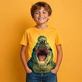  Boys' 3D Animal 3D T-shirt Short Sleeve 3D Print Summer Spring Exaggerated Designer Kids 4-12 Years Party Regular Fit
