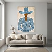 cheap People Paintings-Mintura Handpainted Figures Oil Painting On Canvas Wall Art Modern Decoration Abstract Picture For Home Hotel Decor Rolled Frameless Unstretched Painting