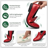 preiswerte Slipper-Rote Herren-Loafer mit Struktur, elegante Slipper zum Hineinschlüpfen, modische Schuhe für Hochzeiten, Partys, Clubbesuche und Abendveranstaltungen