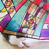 cheap Umbrellas-Vintage Stained Automatic Umbrella, Automatic Open &amp; Close Folding Rain Umbrella for Women, Compact Travel Parasol, Windproof Collapsible Umbrella, Cute Aesthetic Gift Umbrella for Girls