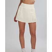 preiswerte Damenröcke &amp; Skorts-Damen Einfarbig Lässiger Rock Tennis-Skort Tennisröcke mit Shorts Tasche Schnelltrocknend Atmungsaktiv Laufen Fitness Yoga Rock Laufrock Weiß Schwarz Blau Tennisbekleidung