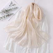 preiswerte Tücher-Damen seidige Schals und Tücher für Abendkleider Damen durchsichtiger weicher Organza-Schal für Brautjungfernhochzeiten formelle Partys