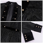 cheap Outerwear-Retro Vintage Medieval Renaissance Coat Long Sleeves Gentleman Nobleman Jacquard Fancy Dress Men's Halloween Carnival Performance Renaissance Fair LARP Adults' Coat