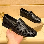 preiswerte Slipper-Rote Herren-Loafer mit Struktur, elegante Slipper zum Hineinschlüpfen, modische Schuhe für Hochzeiten, Partys, Clubbesuche und Abendveranstaltungen