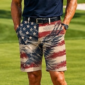 voordelige Patriottische 250 Shorts-4 juli 2026 250e Voor heren Ster Amerikaanse Amerikaanse vlag Adelaar korte broek Casual korte broek Golfshorts Medium Taille Zakelijk informeel Werk Golf Festival Platte shorts met 4 zakken Ontwerper