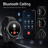 cheap Smartwatch-DR09 Smart Watch for Men Women (Answer/Make Call), 1.27" HD Round Display Fitness Tracker with Heart Rate Sleep Monitor SpO2, 24/7 Health Activity Tracker, IP68 Waterproof for Android iOS