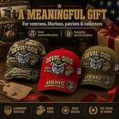 economico 250° Anniversario degli Stati Uniti-Cappello commemorativo del 250° anniversario del Corpo dei Marines degli Stati Uniti, cappello militare regolabile ricamato, copricapo patriottico in omaggio al Corpo dei Marines, regalo di apprezzamento per i veterani, ricordo dell'anniversario per uomin