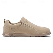Χαμηλού Κόστους Slip-On Καθημερινά Παπούτσια-Ανδρικά μπεζ slip-on casual παπούτσια – ελαφριά και άνετα παπούτσια για περπάτημα, εύκολα στο περπάτημα, για ταξίδια, δουλειά, οδήγηση, πεζοπορία και καθημερινές δραστηριότητες.