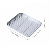 cheap Grills &amp; Outdoor Cooking-Stainless Steel Baking Sheet Pan with Rack, Heavy Duty Roasting Tray for Oven, Grill &amp; Broiler, Dishwasher Safe Bakeware for Cookies, Bacon, Chicken, Turkey &amp; Vegetables