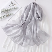 preiswerte Tücher-Damen seidige Schals und Tücher für Abendkleider Damen durchsichtiger weicher Organza-Schal für Brautjungfernhochzeiten formelle Partys