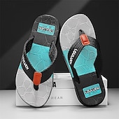 cheap Men's Slippers &amp; Flip-Flops-Men's Blue Flip Flops – Lightweight Quick-Dry Beach Sandals, Comfortable Summer Footwear for Vacations, Poolside and Everyday Leisure