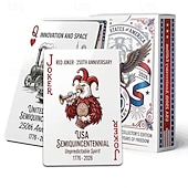  Carte da gioco commemorative del 250° anniversario degli Stati Uniti, edizione da collezione del quinquennio 1776-2026, mazzo storico patriottico degli Stati Uniti, regalo per gli amanti della storia