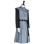 economico Capispalla-Gotico Medievale Rinascimento Lunghezza al ginocchio Abbigliamento esterno Cavaliere Ranger Costume Per uomo Fantasia Halloween Carnevale Fiera Rinascimentale LARP Festa a tema retrò Adulti Cintura