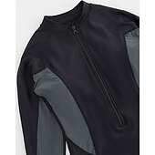 abordables Rash Guards Une Pièce-Femmes Maillot Anti UV Maillot de bain 1 pièce Couleur Unie ​fermeture éclair sur le devant Protection Solaire UV UPF50+ Séchage Rapide manche longue Maillot de Bain maillot de bain Surf Plage Sports