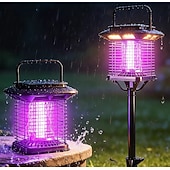 cheap Decorative Lights-Solar Bug Zapper Outdoor, Solar Mosquito Zapper, Rechargeable Battery, Waterproof Electric Fly Zapper for Patio, Backyard, Garden, Camping