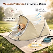 cheap Storage &amp; Organization-Collapsible Pet Tent (suitable For Cats And Dogs), Breathable Mosquito-proof Mesh Design, Indoor And Outdoor Dual-use Pet Bed, Suitable For Home, Camping, Grassland, Beach