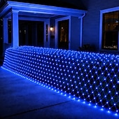economico Luci con tensione della spina-Luci a rete a LED, ghirlanda decorativa per esterni, 6x4 m, 880 LED, luci a stringa per esterni, luci a rete per patio, giardino, siepi, recinzioni, decorazioni per esterni