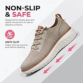 cheap Casual Lace-Up Shoes-Men's Casual Athletic Sneakers – Breathable Lightweight Comfort Shoes, Smart Casual Footwear for Office, Travel and Everyday Wear