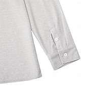 economico camicie casual da uomo-Per uomo Camicia Camicia a nido d'ape Camicia casual Camicia con colletto alla coreana Camicia con Bottoni Rosa Azzurro cielo Grigio Manica Lunga Semplice Collo alla coreana Casuale Quotidiano