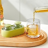 olcso Konyhai eszközök és kütyük-2 db-os szilikon jéggömbforma, könnyen kivehető kerek jégkockaforma whiskyhez, koktélokhoz, bourbonhoz és italokhoz, rugalmas, újrafelhasználható jéggömbkészítő otthoni bárkiegészítőkhöz