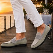 halpa Loafers-miesten kevyet pennyloaferit – pehmeät mokkanahkaiset rennot slip-on-pukukengät business casual -käyttöön, lomaillallisille, lomakeskuksiin ja tyylikkääseen arkikäyttöön
