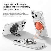 cheap Phone Holder-Magnetic Phone Ring Holder for MagSafe, 180° Adjustable Stainless Steel Kickstand &amp; Finger Grip, Skin-Friendly Liquid Feel, Multi-Angle Stand for iPhone 17 16 15 14 Pro Max