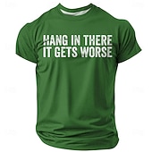  Mens Hang In There It Gets Worse Funny Sarcastic Anti Motivational Dark Humor Graphic T Shirt Short Sleeve Crewneck Casual Daily Wear Designer Clothing Apparel S M L XL XXL XXXL