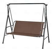 cheap Patio Cushions Cover-Swing Seat Cover Replacement 600D Waterproof Oxford Patio Swing Cushion Cover 2 3 Seat Garden Swing Bench Seat Cover for Outdoor Porch Yard Coffee (56.69''x17.7''x21.65'')