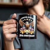  Tazza da caffè per il 250° anniversario degli Stati Uniti (1776-2026), con aquila calva patriottica americana. &Tazza commemorativa con bandiera, regalo per il cinquecentesimo anniversario dedicato ai