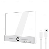 ieftine Lumini de lectură-Lampă de citit cu LED-uri transparente, reîncărcabilă, cu 3 culori &amp;temporizator, lampă cu placă cu panou reglabil, lumină pentru carte pe toată pagina, pentru citit în pat noaptea, cadouri amuzante