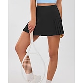 preiswerte Damenröcke &amp; Skorts-Damen Einfarbig Lässiger Rock Tennis-Skort Tennisröcke mit Shorts Tasche Schnelltrocknend Atmungsaktiv Laufen Fitness Yoga Rock Laufrock Weiß Schwarz Blau Tennisbekleidung