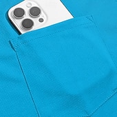 economico Camicia da uomo-Per uomo Tinta unita Maglietta sportiva Polo da golf Maglia da tennis Maglietta da tennis Manica Lunga Tasca Bottoni Leggero Elastico Traspirante Tennis Golf Corsa Colletto a Camicia Top Bianco Cachi