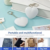 cheap Mood Lighting-LED Purse Light Heart Shape Keychain, Portable Automatic Sensor &amp; Touch Control Handbag Light for Women Girls, Backpack Light Charm Decoration, Find Items in Dark Bag Easily, Small Heart Gift Idea