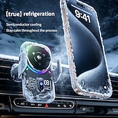 preiswerte Fahrzeughalter-Qi2 25W kabelloses Autoladegerät mit Halbleiterkühlung, magnetischer Schnellkühl-Handyhalterung, automatischer Klemmung und RGB-Beleuchtung, kompatibel mit iPhone 17/16/15/14, Samsung S26 und Android