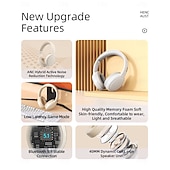cheap TWS True Wireless Headphones-Lenovo Noise Cancelling Headphones Over Ear, Hi-Fi Stereo Wireless Bluetooth Headset, Foldable &amp; Comfortable Design with Built-in Mic for Travel, Home Office, PC, Smartphone
